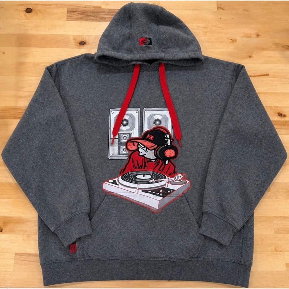 Vintage Y2K School Of Hard Knocks DJ Hoodie Youth L‎ - Rap Hip Hop